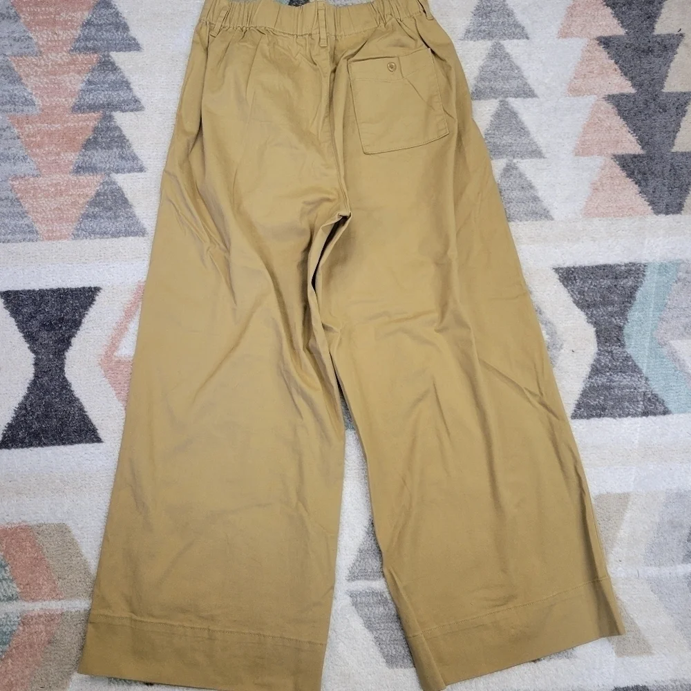 J. Crew Wide Leg Pull On Chino Pants Large Tall / Long Length